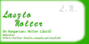 laszlo molter business card