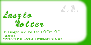 laszlo molter business card